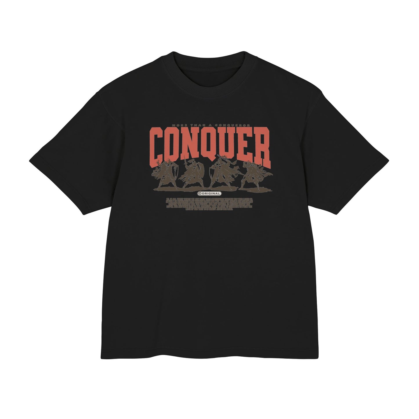 More than a Conqueror T-Shirt | Retro Script Graphic, Est. infinity