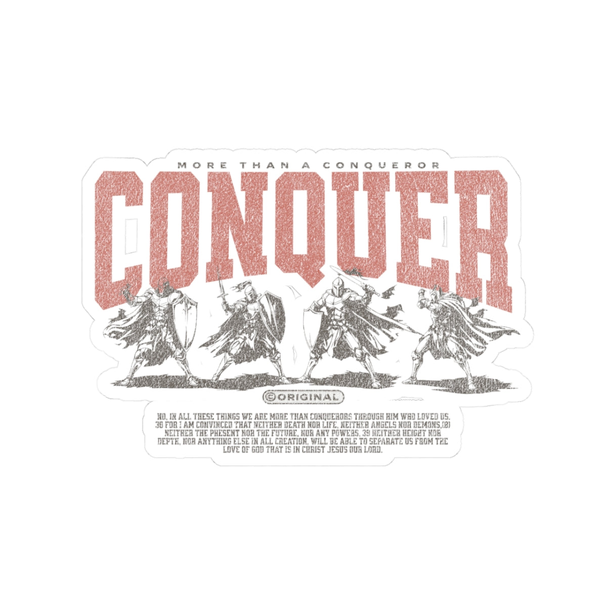 Conquer Vintage Warrior Kiss-Cut Sticker