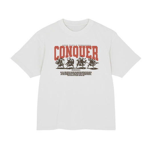More than a Conqueror T-Shirt | Retro Script Graphic, Est. infinity