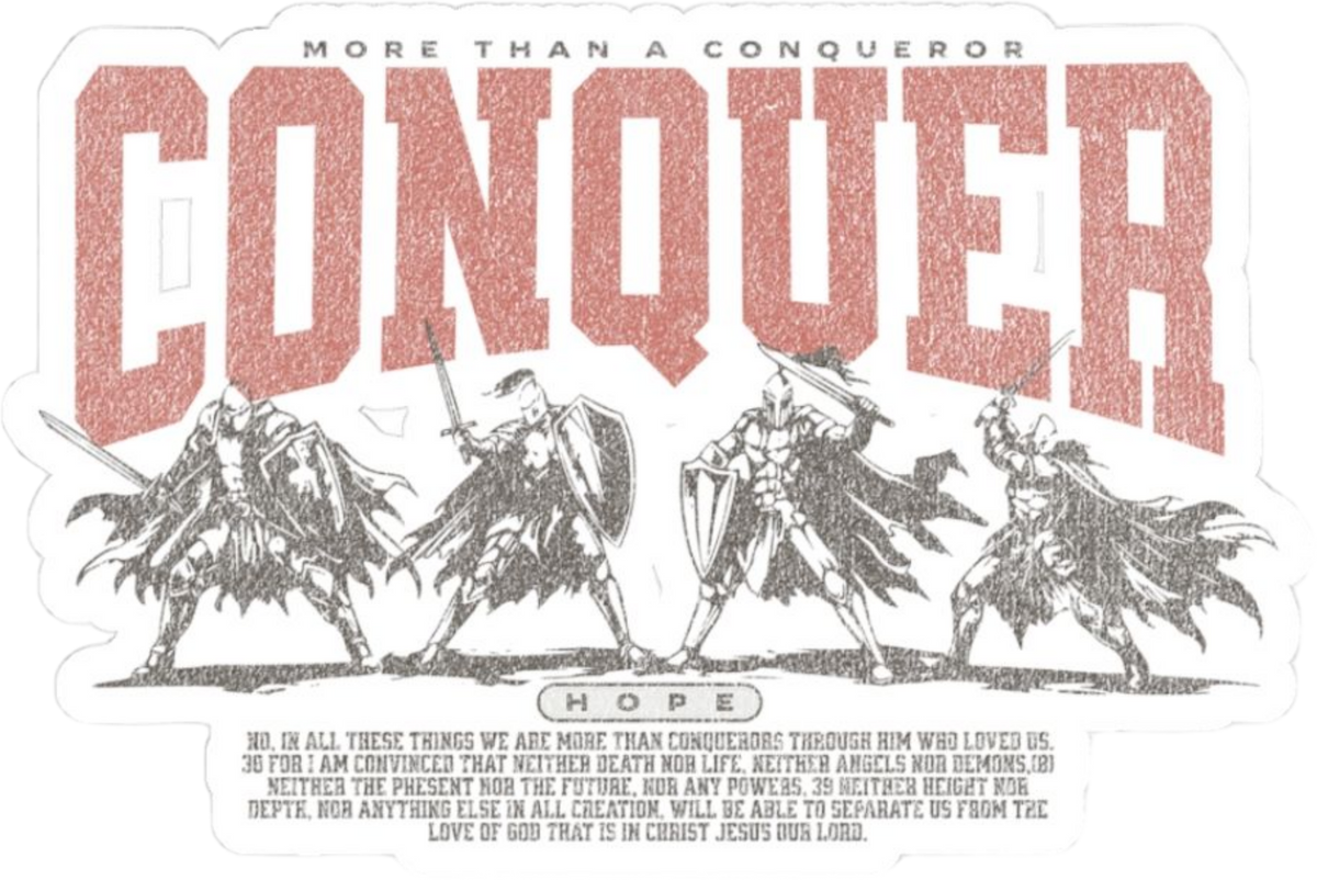 More Than a Conqueror Kiss-Cut Sticker
